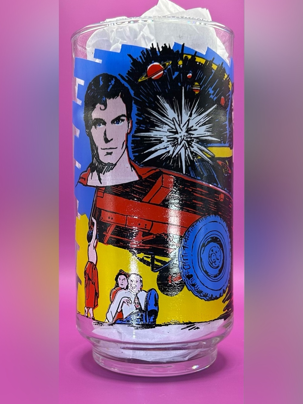 1978 Pepsi Superman Movie Collector Glass Kal-El Comes to Earth Vintage